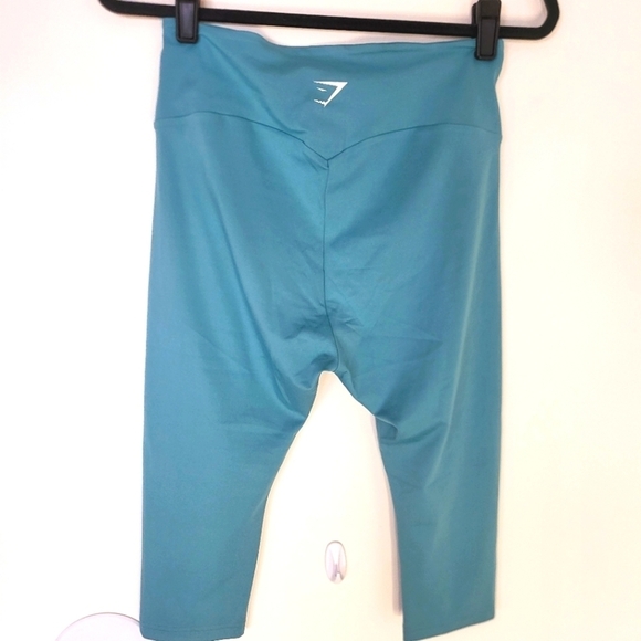 EUC Gymshark Training Cropped High-Waist Legging Capri Teal Women Xlarge - Picture 7 of 15